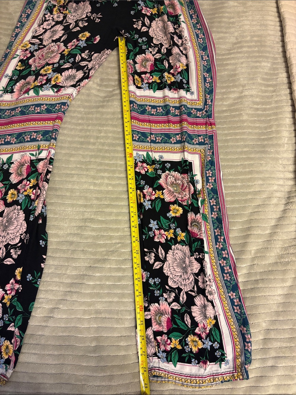 PJ Salvage Black Floral Border Print Pajama Pants - Picture 3 of 7